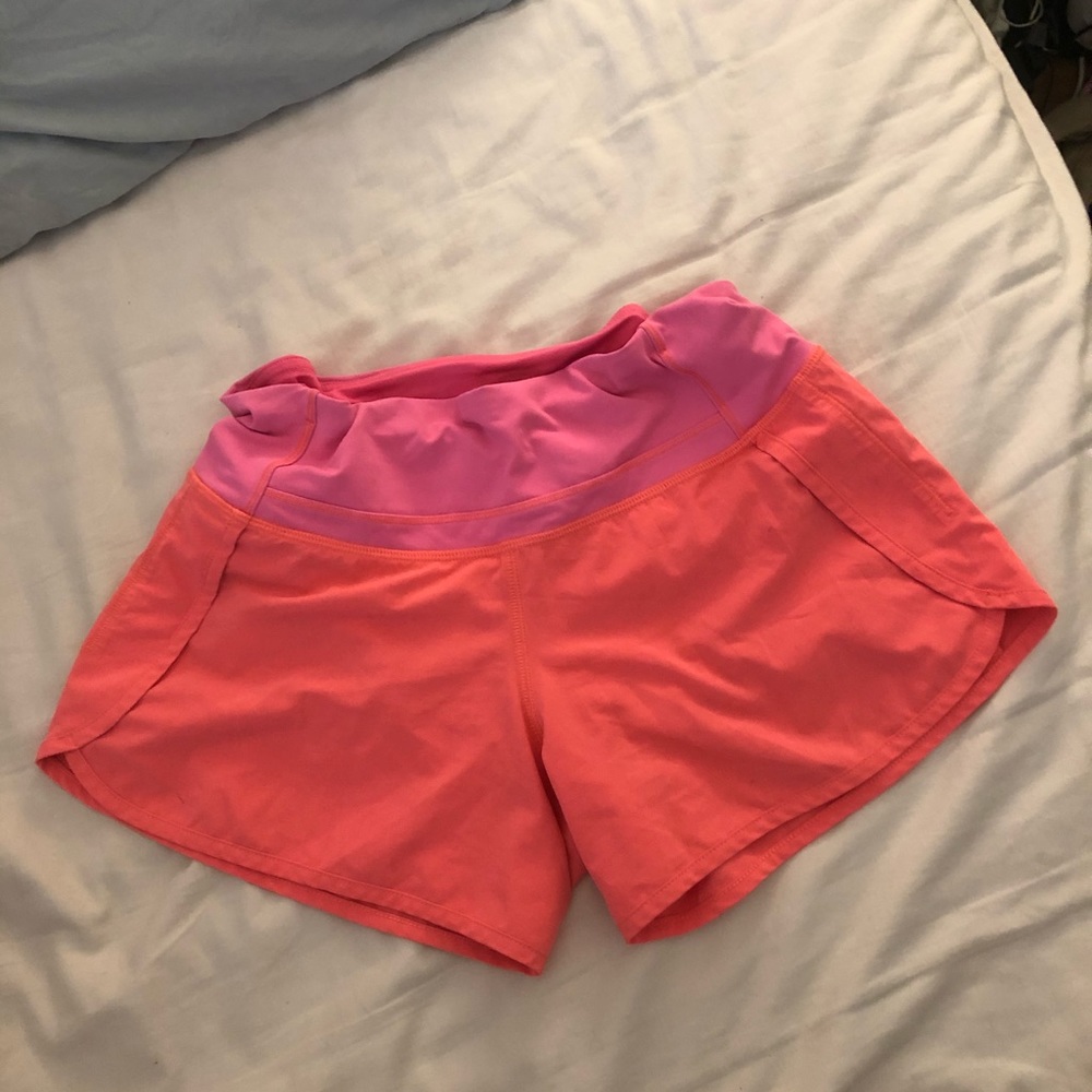 pink lululemon speed up shorts - Picture 1 of 4